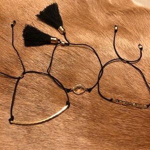 Set of 3 Adjustable Bracelets.